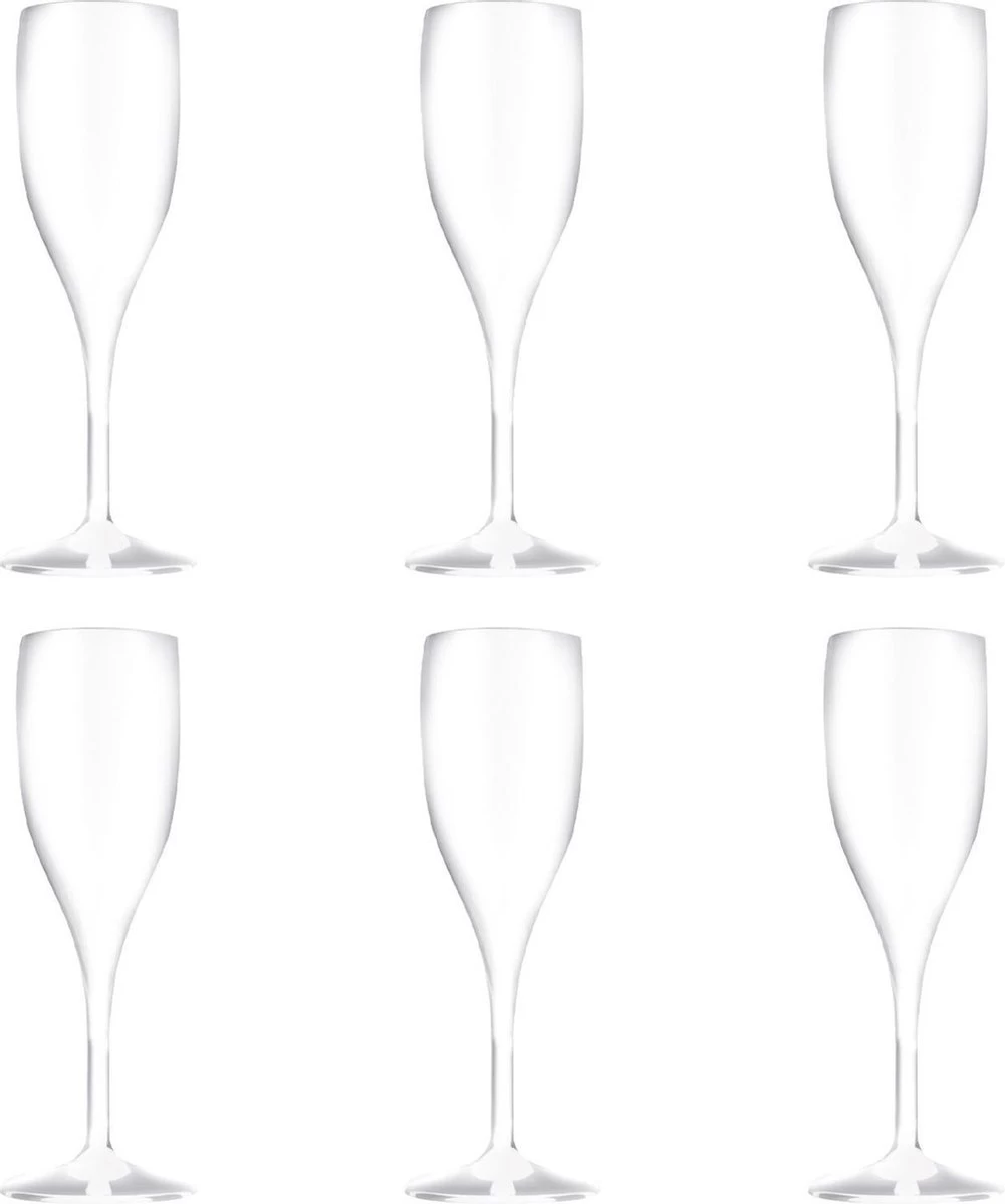 Set De Verres / 6x Champagne Prosecco Flûtes 150 Ml Blanches Incassables En Plastique Réutilisable - Champagne Portion - Flûtes Champagne - Flûtes à Champagne Champagne 1 Set De Verres / 6x Champagne Prosecco Flûtes 150 Ml Blanches Incassables En Plastique Réutilisable - Champagne Portion - Flûtes Champagne - Flûtes à Champagne Champagne