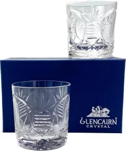 Coffret Cadeau Très Exclusif Glencairn Bothwell 2x Verre à Whisky - Cristal 24% Cristal Au Plomb - Fabriqué En Ecosse