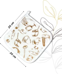 Maniques Tavas Résistantes à La Chaleur | 2 Pièces | Katoen, Thermolite | Jusqu'à 220°C | Blanc - Marron -Fournitures De Cuisine Boutique 1003x1200 1