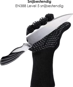 Gants Pour BBQ Et Four Gants Résistants à La Chaleur (2 Pièces) - Jusqu'à 500°C - Siliconen / Antidérapant - Extra Longs - Protection Des Bras - Résistant Aux Coupures - Double Doublure - Blauw -Fournitures De Cuisine Boutique 1006x1200 3