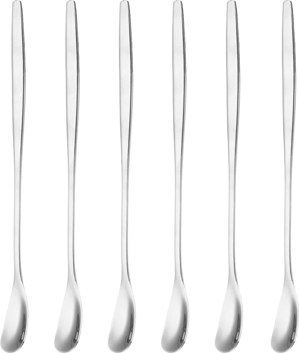 House Of Husk™ - Set De Cuillères à Thé Longues - 17CM - Argent - Cuillère à Boisson Longue En Argent - Cuillère à Sorbe - Cuillère à Latte Macchiato - Cuillère à Café - Acier Inoxydable - 6 Pièces 2 House Of Husk™ - Set De Cuillères à Thé Longues - 17CM - Argent - Cuillère à Boisson Longue En Argent - Cuillère à Sorbe - Cuillère à Latte Macchiato - Cuillère à Café - Acier Inoxydable - 6 Pièces – Image 2