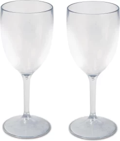 4x Pièces Verres à Vin De Camping En Plastique Incassables Pour Vin Blanc 280 Ml - Verre En Polycarbonate