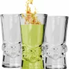 Set De Crânes En Verre à Liqueur "Casa Paulo" 3 Pièces, En Verre, Transparent, 50 Ml, Halloween, Fête à Thème, Crâne CP-3SHOT