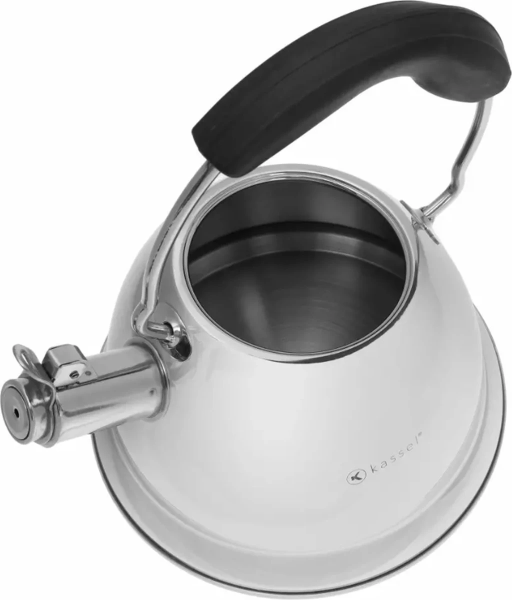 Bouilloire Sifflante Exclusive Kassel Amber En Acier Inoxydable Poli 2,6 Litres - Convient à Toutes Les Sources De Chaleur - En Acier Inoxydable 18/10 - Limited - Exclusif - Design Rétro Classique 2 Bouilloire Sifflante Exclusive Kassel Amber En Acier Inoxydable Poli 2,6 Litres - Convient à Toutes Les Sources De Chaleur - En Acier Inoxydable 18/10 - Limited - Exclusif - Design Rétro Classique – Image 2