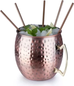 Refroidisseur De Bouteilles Moscow Mule, Volume De 5 Litres, Koelkast Souterrain, Sans Danger Pour Les Aliments, Effet Martelé, Tasse à Cocktail Rotative, Cuivre Martelé, Cuivre, Cuivre Antique, 1 Pièce -Fournitures De Cuisine Boutique 1025x1200