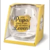 Verre à Vin - Verre à Eau - Lieve Papa Profite De La Belle Vie - Dans Un Coffret Cadeau Avec Ruban Coloré