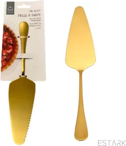 Pelle à Gâteau ESTARK® - Pelle à Gâteau - Pelle à Gâteau LUXURY - Coupe De Gâteau - Cuillère à Gâteau - Couteau à Gâteau - Couteau à Gâteau - Or - Acier Inoxydable - 22 Cm - Fournitures De Pâtisserie - Or -Fournitures De Cuisine Boutique 1034x1200