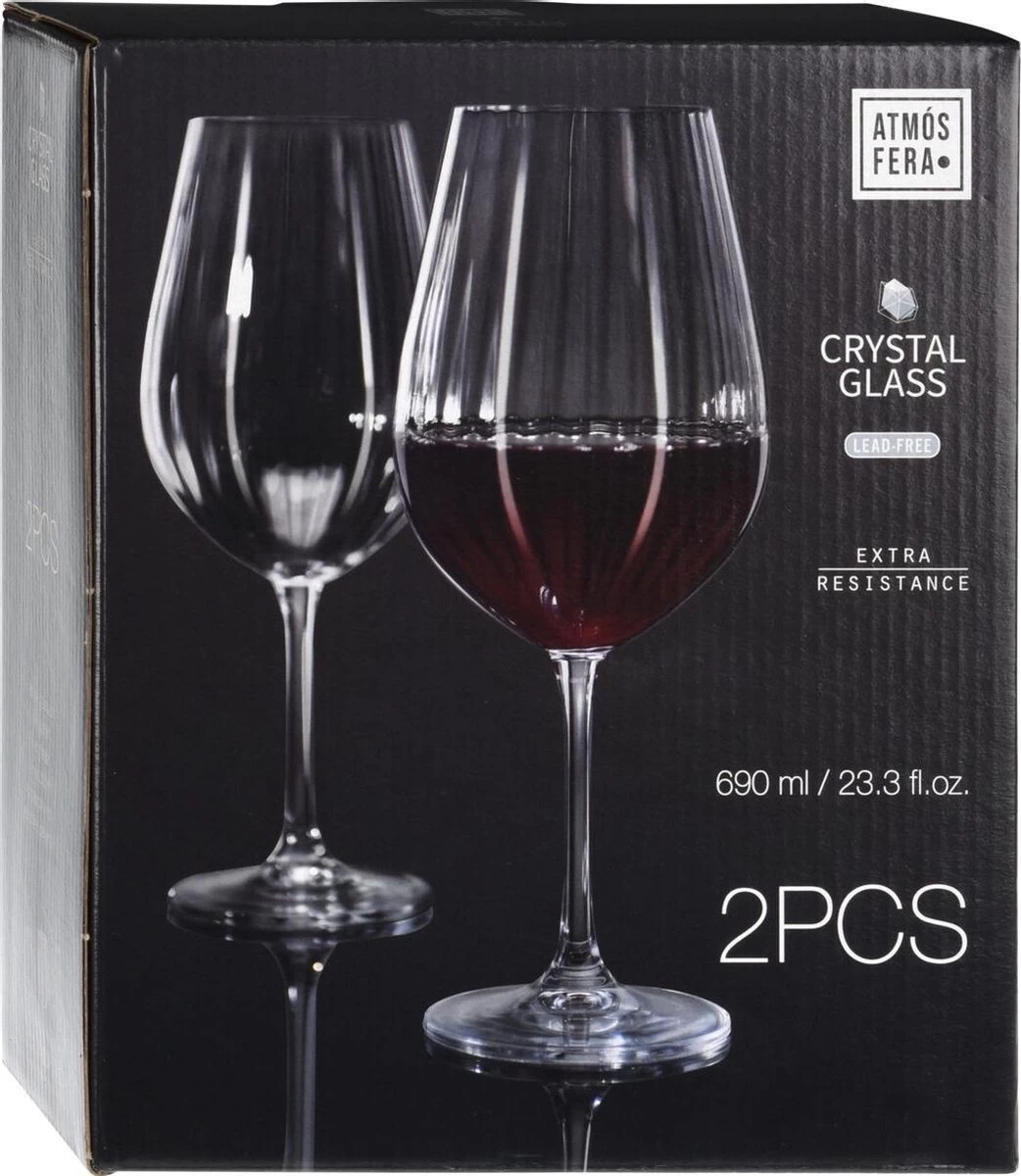 2x Verres à Vin Rouge 69 Cl / 690 Ml De Verre En Cristal - Verres En Cristal - Verre à Vin - Cadeau Pour L'amateur De Vin 3 2x Verres à Vin Rouge 69 Cl / 690 Ml De Verre En Cristal - Verres En Cristal - Verre à Vin - Cadeau Pour L'amateur De Vin – Image 3