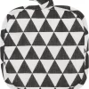 Krumble - Gant De Four - Motif Driehoek - Manique De Vidange - Aide à La Vidange - Katoen - Avec Oeil De Suspension - Zwart Et Blanc - 17 X 17 Cm