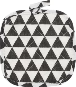 Krumble - Gant De Four - Motif Driehoek - Manique De Vidange - Aide à La Vidange - Katoen - Avec Oeil De Suspension - Zwart Et Blanc - 17 X 17 Cm -Fournitures De Cuisine Boutique 1055x1200 2