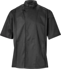 Veste De Cuisine Professionnelle Noire à Manches Longues Taille Large Lavable à 95 Degrés