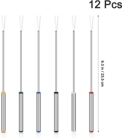 12 Pièces 24 Cm Fourchettes à Fondue En Acier Inoxydable Fourchettes à Fondue Au Fromage Avec Manche Résistant à La Chaleur Pour Fontaine à Chocolat Fondue Au Fromage Frire Des Guimauves -Fournitures De Cuisine Boutique 1063x1200