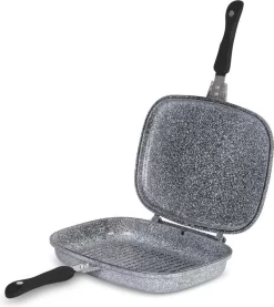 Edënbërg Stonetec Line - Luxe à Griller Double Face En Aluminium De Luxe - Ø 32cm - 3,7 Litres - Revêtement Céramique / Marbre -Fournitures De Cuisine Boutique 1069x1200 3