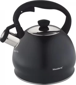 Bouilloires Sifflantes Induction Gaz Bouilloire électrique 2.0 L ‘’Potenza’’ Acier Inoxydable Noir Mat Chrome