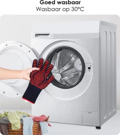 Gants Pour BBQ Et Four Gants Résistants à La Chaleur (2 Pièces) - Jusqu'à 500°C - Siliconen / Antidérapant - Extra Long - Protection Des Bras - Résistant Aux Coupures - Double Doublure - Rouge -Fournitures De Cuisine Boutique 1070x1200 6