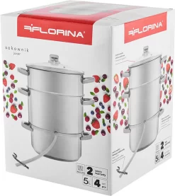 Presse-agrumes Professionnel 6 Pièces Florina / Presse-agrumes Lent Et Cuiseur Vapeur Pour La Cuisinière 8L - Presse-agrumes - Casserole à Jus - Presse-agrumes - Extracteur De Vapeur - Presse-fruits - Acier Inoxydable -Fournitures De Cuisine Boutique 1071x1200 1