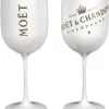 Glas à Glace Moët & Chandon - 2 Pièces - Verres à Flûtes à Champagne - (Wit) - Acryl - Champagne - Verres - Traiteur - Astuce D'examen