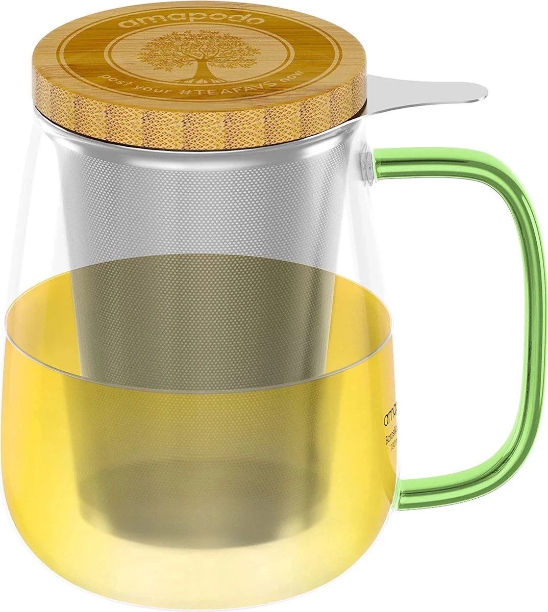 Amapodo Verre à Thé Avec Couvercle Et Passoire - Tasse à Thé En Verre Grand 700ml - Tasse à Thé Jumbo - Ensemble De Verres à Thé XXL Avec Poignée Vert - Sans Plastique 1 Amapodo Verre à Thé Avec Couvercle Et Passoire - Tasse à Thé En Verre Grand 700ml - Tasse à Thé Jumbo - Ensemble De Verres à Thé XXL Avec Poignée Vert - Sans Plastique