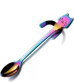 6 Cuillères à Café Hanging Cat - Café Et Thé - Cuillère à Motif De Chat - Cuillère à Café - Acier Inoxydable - Multi -Fournitures De Cuisine Boutique 1076x1200