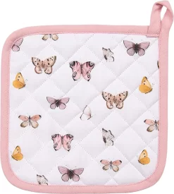 Clayre & Eef Manique Enfant 16x16 Cm Coton Beige Rose Katoen Vidange Manique Textile De Cuisine De Cuisine Cuisine Kinder