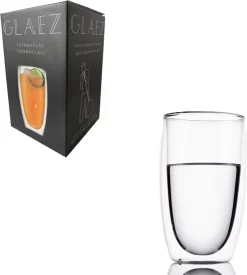Verre GLAEZ® à Double Paroi - Verres à Verres à Café Latte Macchiato - Tasses à Café / Verres à Thé - Longdrinkglas - Mojitoglas - Verre à Café Verres à Thé à La Bouche - Verres à Café à Double Paroi - Lave-vaisselle - 450 Ml -Fournitures De Cuisine Boutique 1078x1200