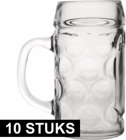 Oktoberfest - 10x Chopes à Bière / Verres à Bière De 1 Litre Verres à Bière Oktoberfest - Verre à Bière Beer Party 10 Pièces