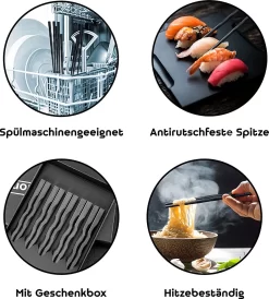 Bâtonnets à Sushi, Baguettes Allant Au Lave-vaisselle, 5 Paires, 10 Pièces, Avec Coffret Cadeau, Bâtonnets à Sushi, Baguettes, Set à Sushi, Vaisselle à Sushi, Baguettes à Manger, Baguettes Chinoises -Fournitures De Cuisine Boutique 1083x1200