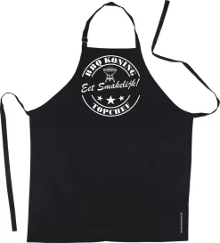 Tablier - BBQ King - Profitez De Votre Repas - Top Chef - Tablier De Barbecue Exclusif - 100% Coton-noir