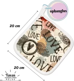 Maniques Tavas Résistantes à La Chaleur | 2 Pièces | Katoen, Thermolite | Jusqu'à 220°C | Amour - Marron -Fournitures De Cuisine Boutique 1088x1200 3