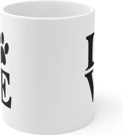 Tasse En Céramique D'amour De Paw , Tasses En Céramique D'amant De Chien, Beau Cadeau Pour Les Propriétaires De Chien, Style Unique Pour Les Amoureux De Chien, D015-047W, 11oz, -Fournitures De Cuisine Boutique 1090x1200 4