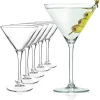 SAHM Lot De 6 Verres à Martini - Verre à Martini De Haute Qualité De 225 Ml - Passe Au Lave-vaisselle - Lot De Verres à Cocktail - Idéal également Comme Verre à Glace