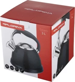 Bouilloire Sifflante Florina ''Emers'' - Bouilloire - Bouilloire - Avec Manche En Soie Cool Touch - Pour Toutes Les Sources De Chaleur - 3L - Inox - Blauw -Fournitures De Cuisine Boutique 1100x1200 1