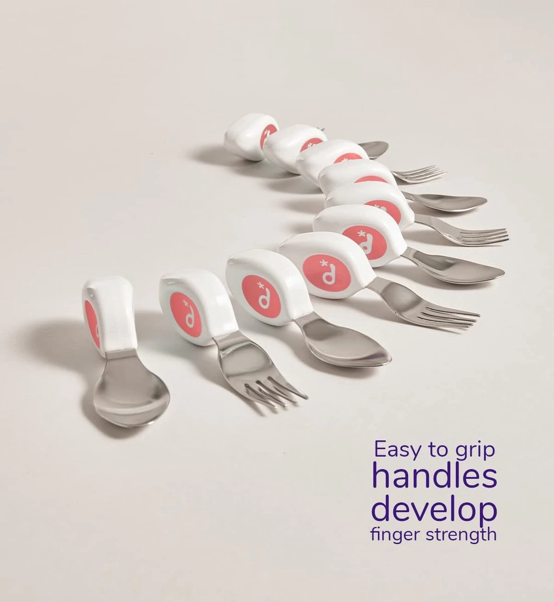 Ménagère Enfant, Pour Tout-petits Et Bébés à Partir De 12 Mois, Ensemble Couteau, Fourchette Et Cuillère Enfant, Vaisselle Inox Ergonomique, Aidez Votre Enfant à Bien Se Nourrir (rose Framboise) 4 Ménagère Enfant, Pour Tout-petits Et Bébés à Partir De 12 Mois, Ensemble Couteau, Fourchette Et Cuillère Enfant, Vaisselle Inox Ergonomique, Aidez Votre Enfant à Bien Se Nourrir (rose Framboise) – Image 4