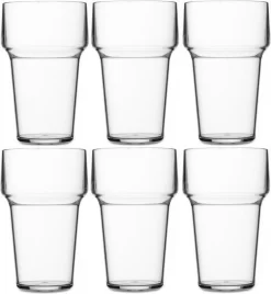 6x Verres à Bière En Plastique 250 Ml - Verres à Bière Réutilisables - Verres De Camping / Pique-nique Incassables