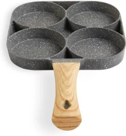 Magnani - Moule à Oeufs - 4 Plaques De Cuisson De ⌀ 8 Cm - Pour Plaques De Cuisson Gaz Et électriques - Aluminium - Manche Bois - 38 X 18,7 X 2 Cm -Fournitures De Cuisine Boutique 1109x1200 2