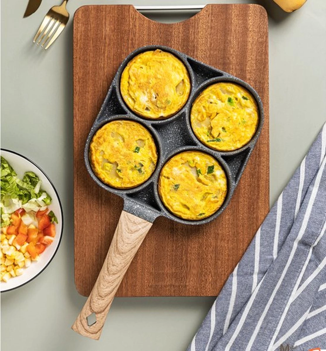 Poêle à Crêpes 4 Pièces KitchenPrince - Crêpière - Pâtissière - Poêle à Omelette - Machine à Omelette - Poêle à Oeufs - Machine à Biscuits - Ensemble De Casseroles 4 En 1 8 Poêle à Crêpes 4 Pièces KitchenPrince - Crêpière - Pâtissière - Poêle à Omelette - Machine à Omelette - Poêle à Oeufs - Machine à Biscuits - Ensemble De Casseroles 4 En 1 – Image 8