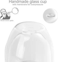 Intirilife 4x Verre à Expresso Transparent à Double Paroi - Verre à Café Verre à Thé Verre Thermique Verre Décoratif -Fournitures De Cuisine Boutique 1113x1200 2