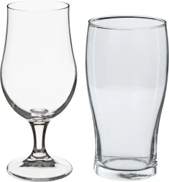 Set De Verres à Bière Secret De Gourmet - Verres à Verres à Bière Sur Pied/verres à Pinte - 8x Pièces - Verre