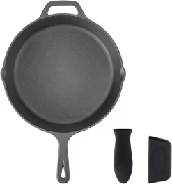 Navaris En Fonte Navaris - Poêle En Fonte - Poêle Ronde - Convient à Toutes Les Sources De Chaleur - � 30 Cm - Avec Poignée Amovible - Zwart -Fournitures De Cuisine Boutique 1117x1200 1