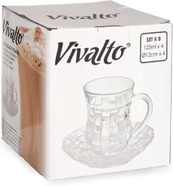 Set De 12 Verres à Thé Marocains Avec Soucoupe 125 Ml - Tasses à Thé/tasses à Café En Verre - Tasse Et Soucoupe Transparentes -Fournitures De Cuisine Boutique 1118x1200 2