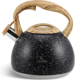 Edënbërg Black Line - Bouilloire Sifflante De Luxe En Acier Inoxydable - 3,0 Litres - Noir