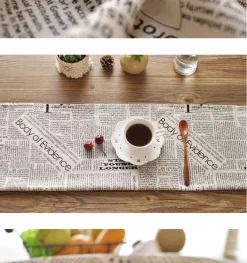 Tissu à Thee Durable 100% Katoen Lin Imprimé Journal Anglais/toile De Fond Photo/napperon/chiffon De Décoration (50 X 70 Cm) - Lessive Facile - Couleur Lin Naturel -Fournitures De Cuisine Boutique 1129x1200 3
