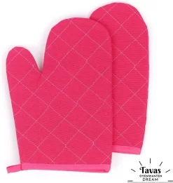Tavas Dream Gants De Gants De Four Résistants à La Chaleur 2 Pièces | Gant De Four | Katoen, Thermolite | Jusqu'à 220°C | Rose -Fournitures De Cuisine Boutique 1134x1200 4