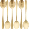 Cuillères à Dessert - Ensemble XL - Édition De Luxe - 6 Pièces - Ensemble De Couverts - Couverts - Cuillère - ÉDITION OR - Cuillères En Métal - NOUVELLE ÉDITION - BESTSELLER