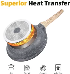 Antiadhésif Frying Pan 28cm, Omelette Pan POELES, En Fonte D' Aluminium Granite Pan, Cuisinière à Gaz Adapt Et Cuisinière à Induction. (Grijs, 28CM) -Fournitures De Cuisine Boutique 1137x1200 1