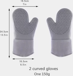 TDR - Gants En Silicone Isolants Thermiquement Extra Longs Pour La Cuisson Et La Cuisson - Ensemble Complet 7 Pièces - Gris -Fournitures De Cuisine Boutique 1139x1200 3