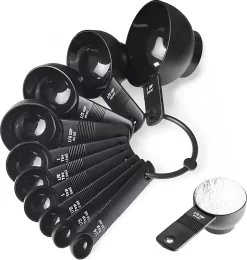 GZLCEU Cuillères Et Tasses à Mesurer 10 En 1, Tasses à Mesurer En Plastique Pour La Cuisine, Tasse à Mesurer Pour Mesurer Les Ingrédients Secs Et Liquides Dans La Cuisson Et La Cuisson