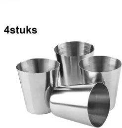 Verres à Shot à Shot - Verres à Shot En Acier Inoxydable - 4 Pièces - Shots - Verres à Shot - Verres Apéritif De Fête - Verre à Shot - Acier Inoxydable