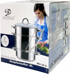 Meyerhoff Professionnel 6 Pièces Presse-agrumes / Presse-agrumes Lent Pour La Cuisinière 8L - Centrifugeuse - Sappan - Centrifugeuse - Extracteur De Vapeur - Presse-fruits - Acier Inoxydable -Fournitures De Cuisine Boutique 1141x1200