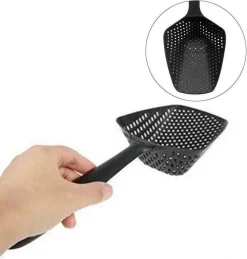 Cuillère De Service Passoire -tamis 2 En 1-Passoire-Ustensiles De Cuisine-Pâtes-Cuillère De Service- Zwart -Fournitures De Cuisine Boutique 1146x1200